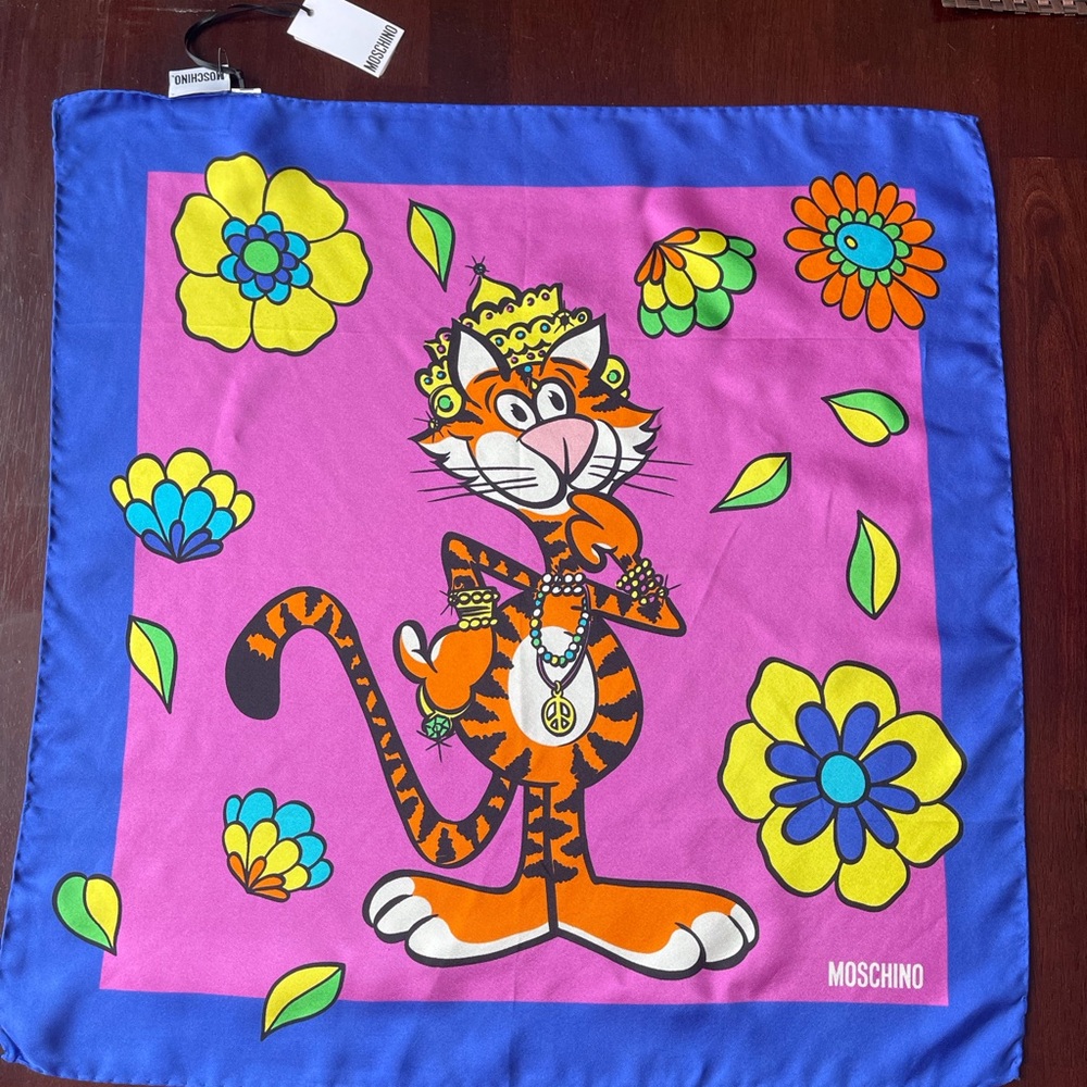 NWT Silk Moschino Scarf Lion King